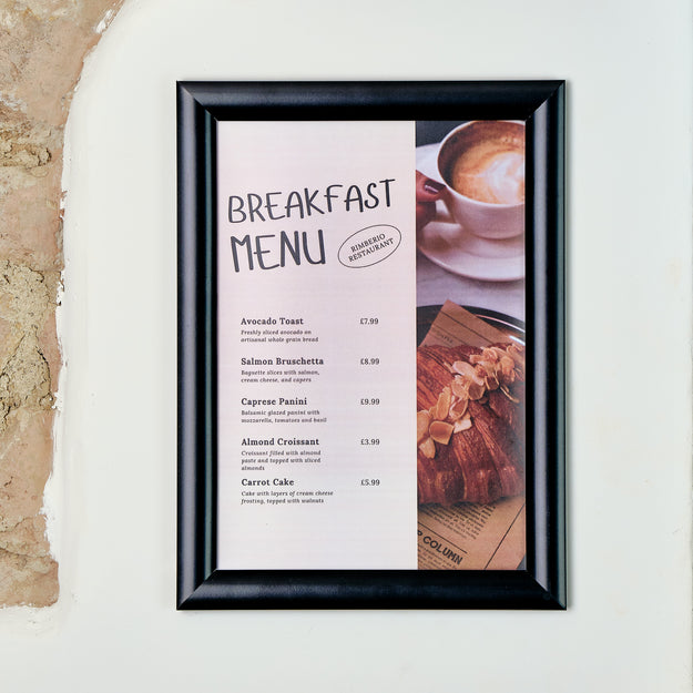 Alumex Snap Poster Display Frame in Black
