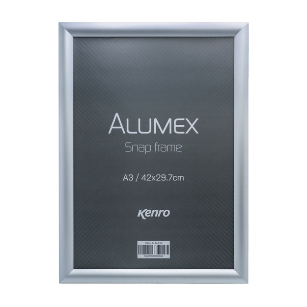 Alumex Snap Poster Display Frame in Silver