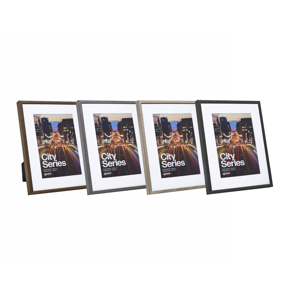 City Series Wood Effect Aluminium Photo Frames – Kenro