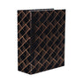 grafton minimax portrait photo album front in black with gold foil diamond detailing