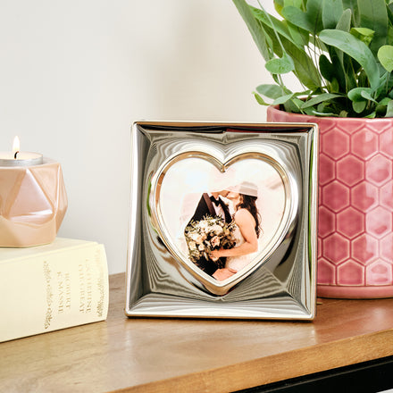 Symphony Heart Silver Plated Photo Frame