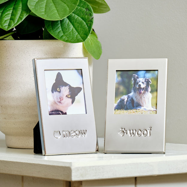 Perfect Paws Silver Plated Gift Photo Frames