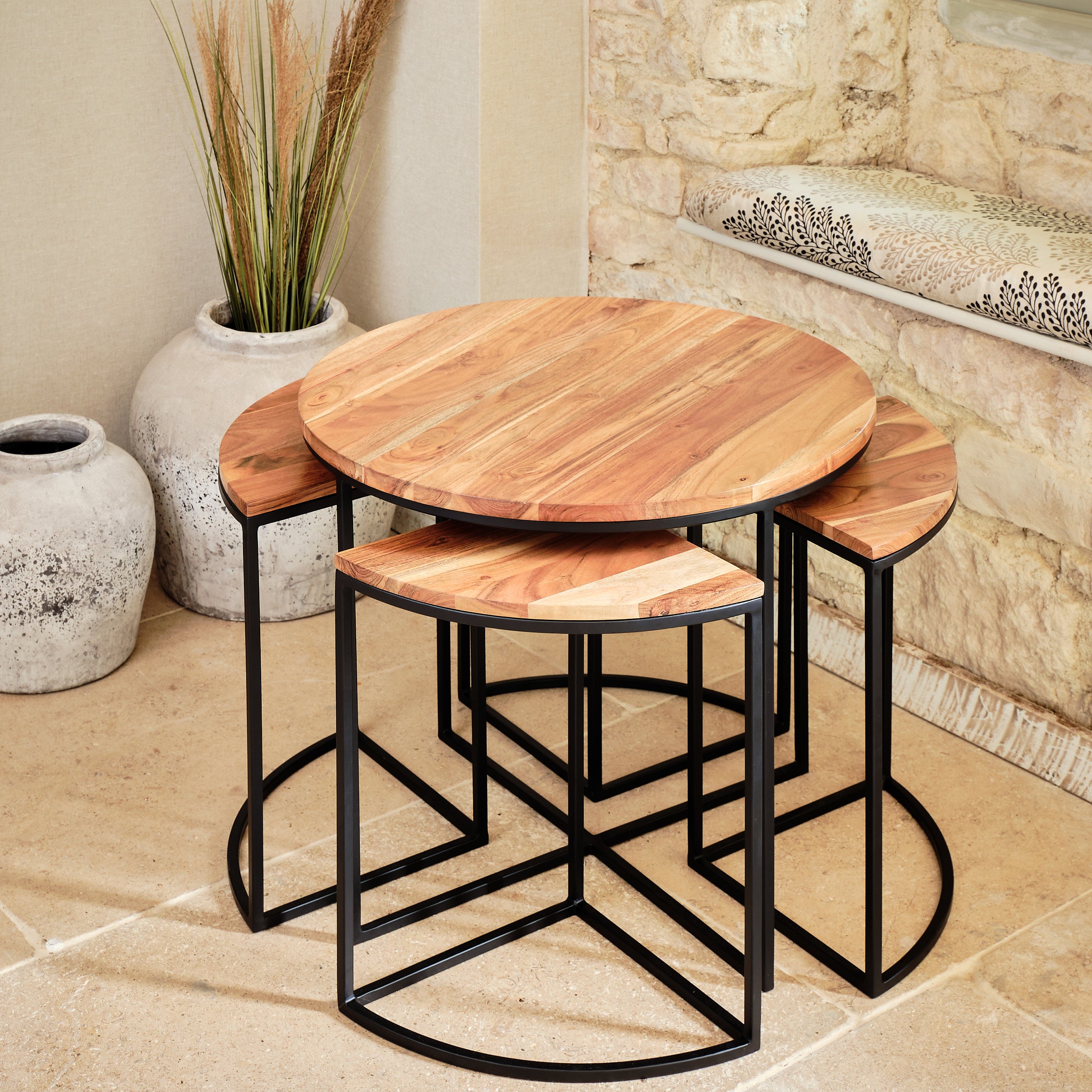 Acacia Nesting Tables (Set of 5) – Kenro