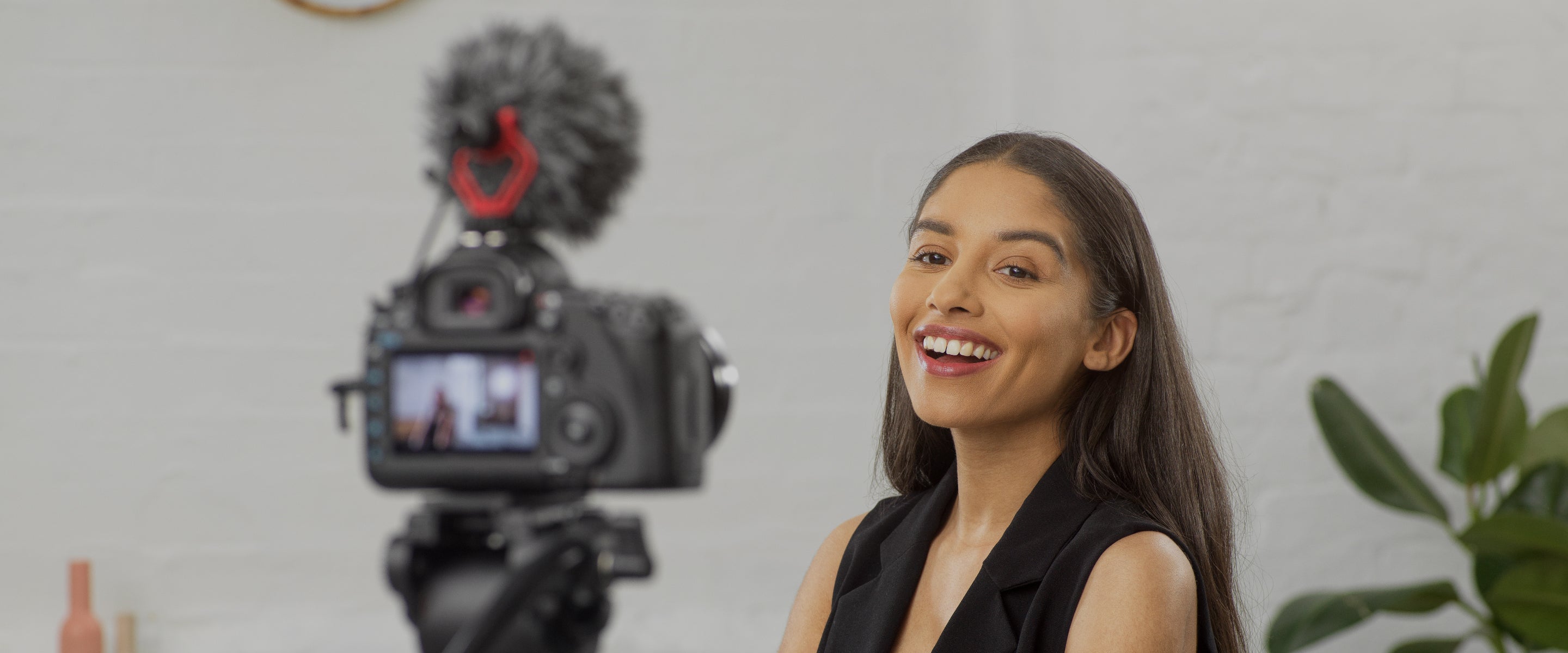 on camera microphone set up