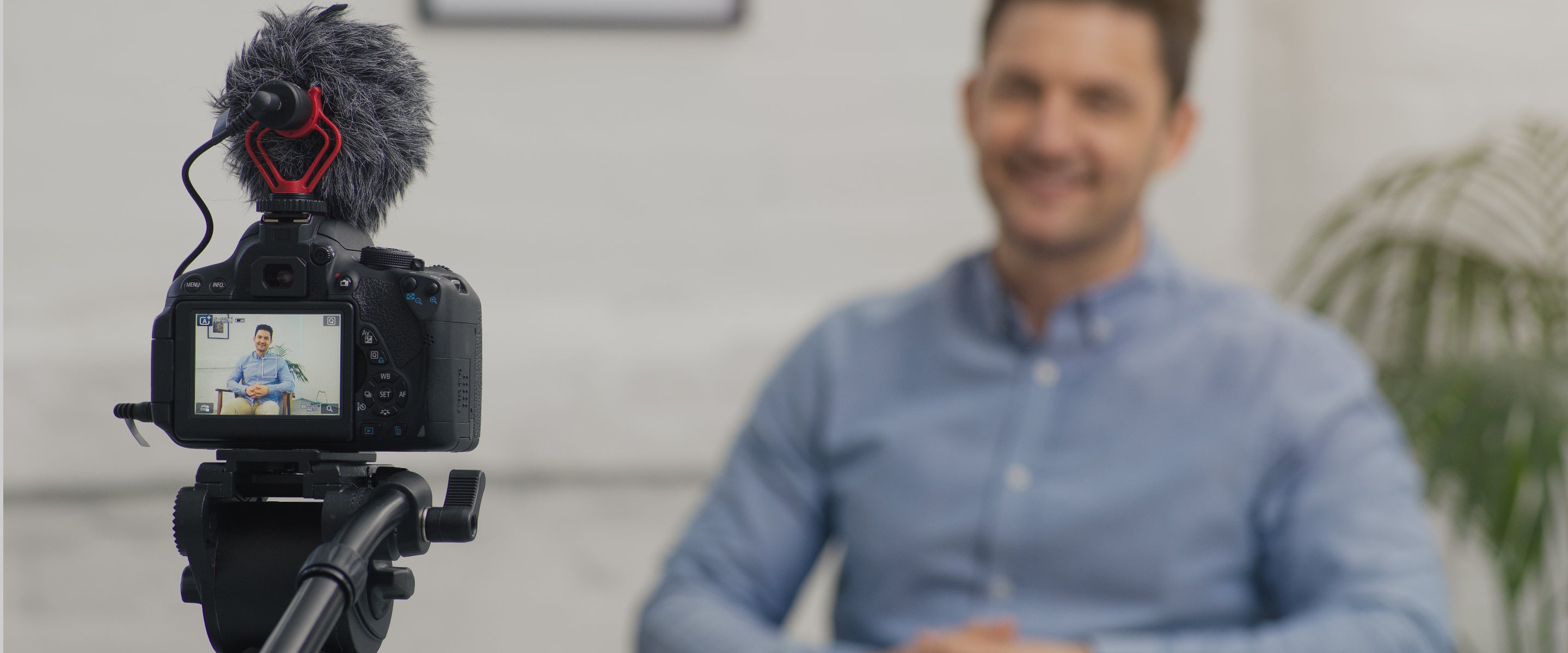 on camera microphone set up