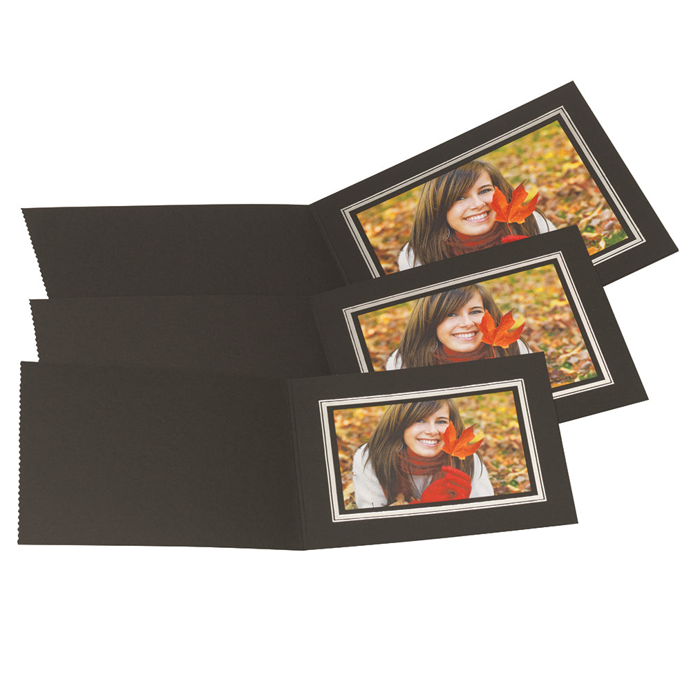 Slip-In Photo Folders (Black) – Kenro